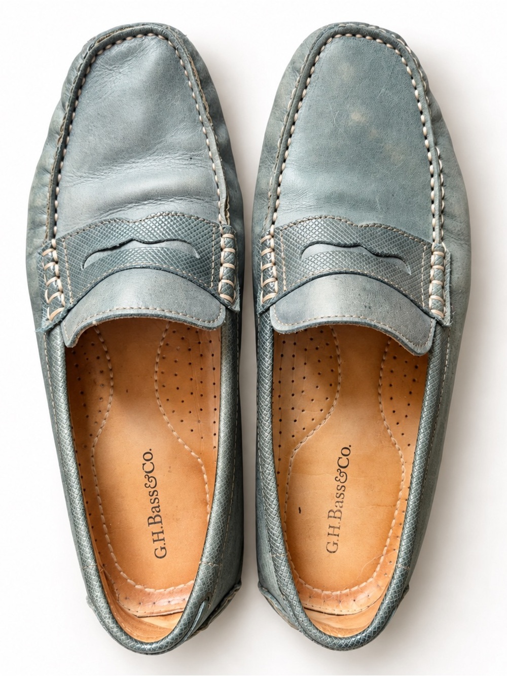 G.H. Bass & Co. Men’s Blue Leather Penny Loafers Size 9M